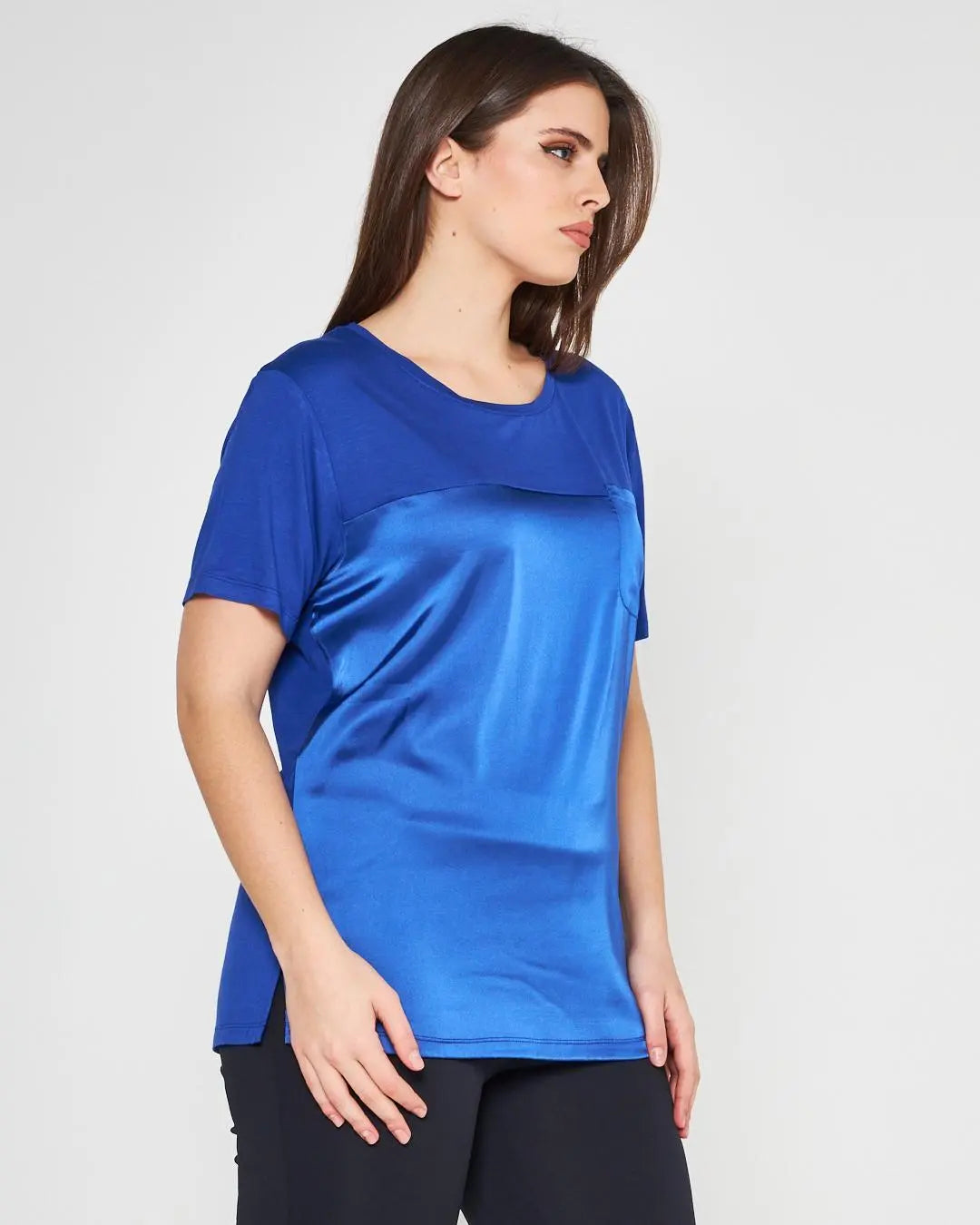 T-shirt raso ROYAL BLUE DORABELLA PIU'