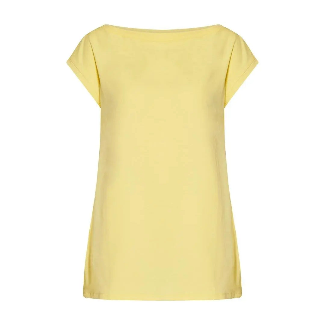 T-shirt scollo a barca GIALLO IRONICA XL