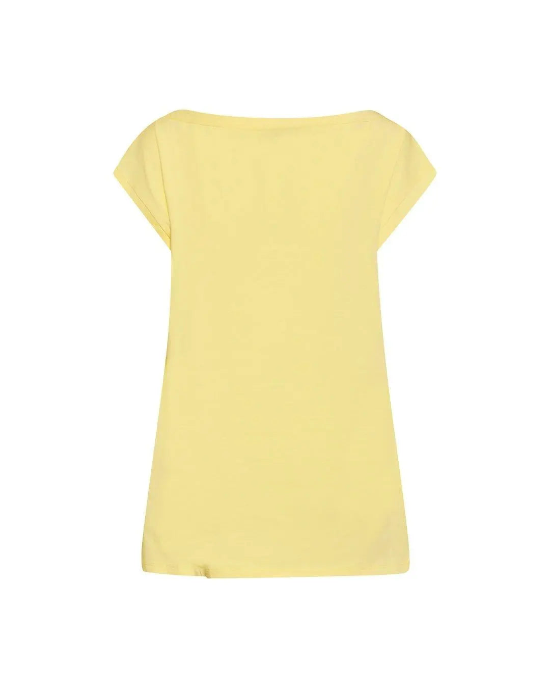 T-shirt scollo a barca GIALLO IRONICA