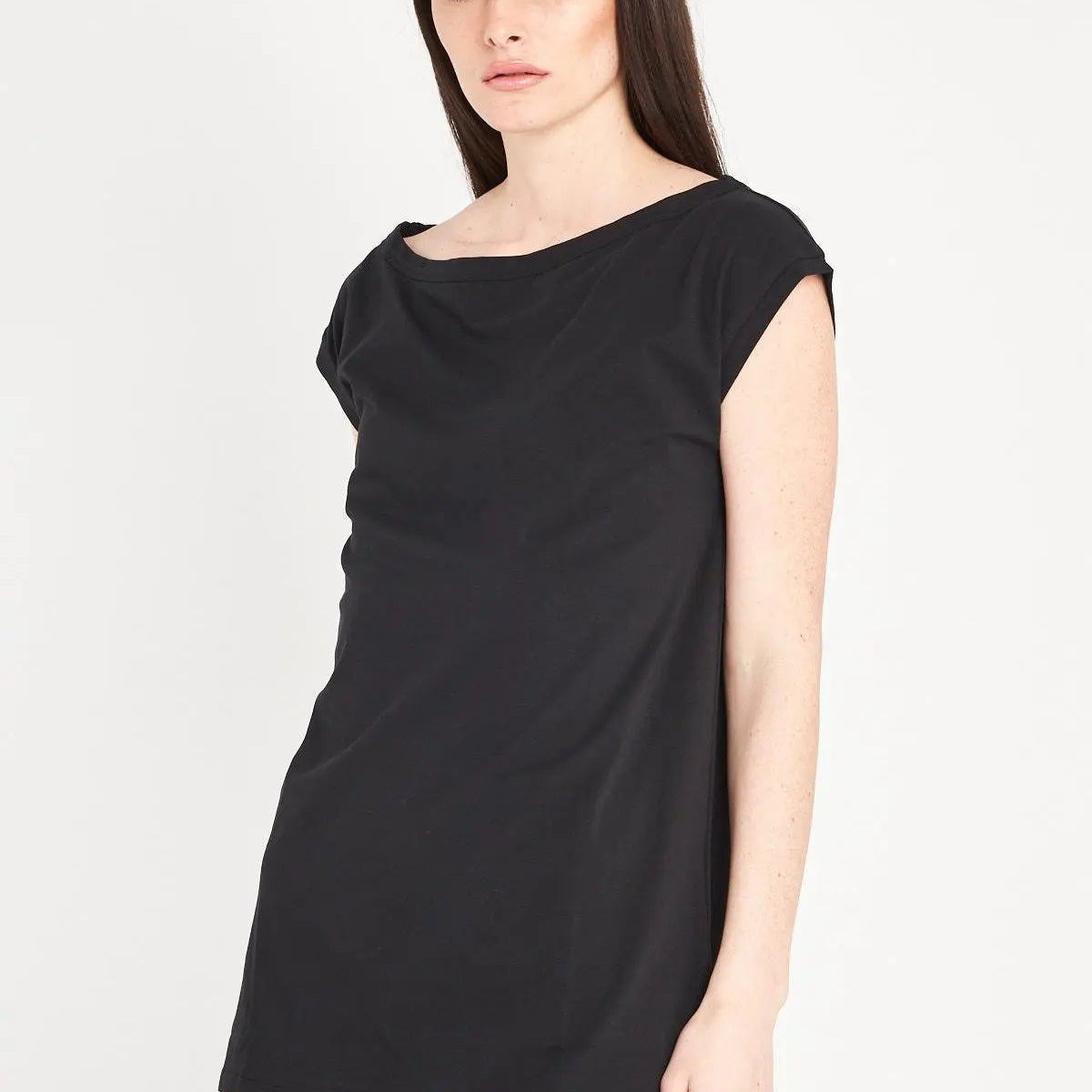 T-shirt scollo a barca NERO IRONICA XL