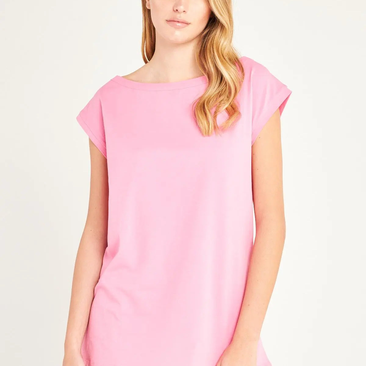 T-shirt scollo a barca ROSA BUBBLE IRONICA XL