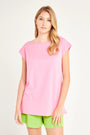 T-shirt scollo a barca ROSA BUBBLE IRONICA XL