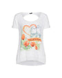 T-shirt stampa birds BIANCO IRONICA