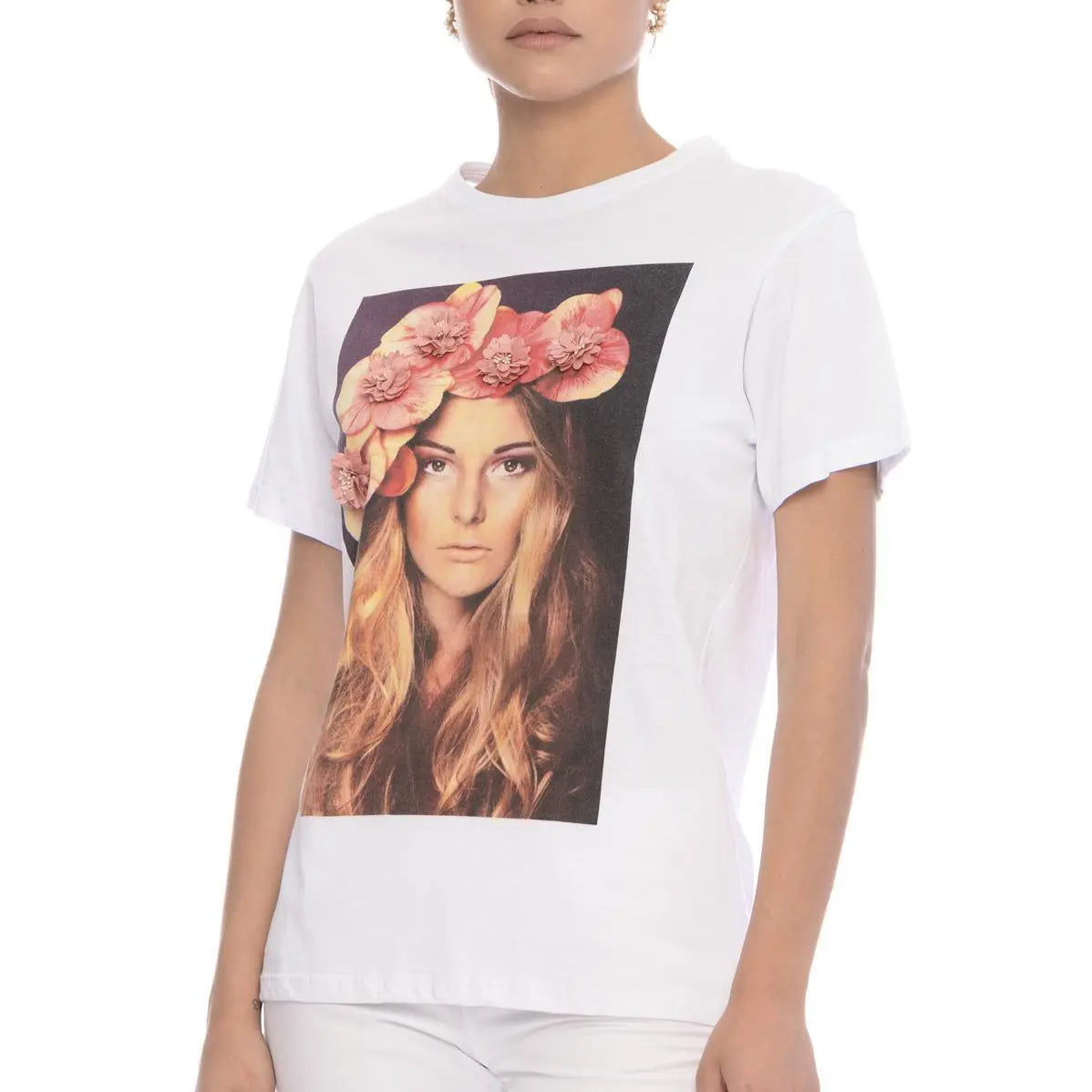 T-shirt stampa woman BIANCO IRONICA 52