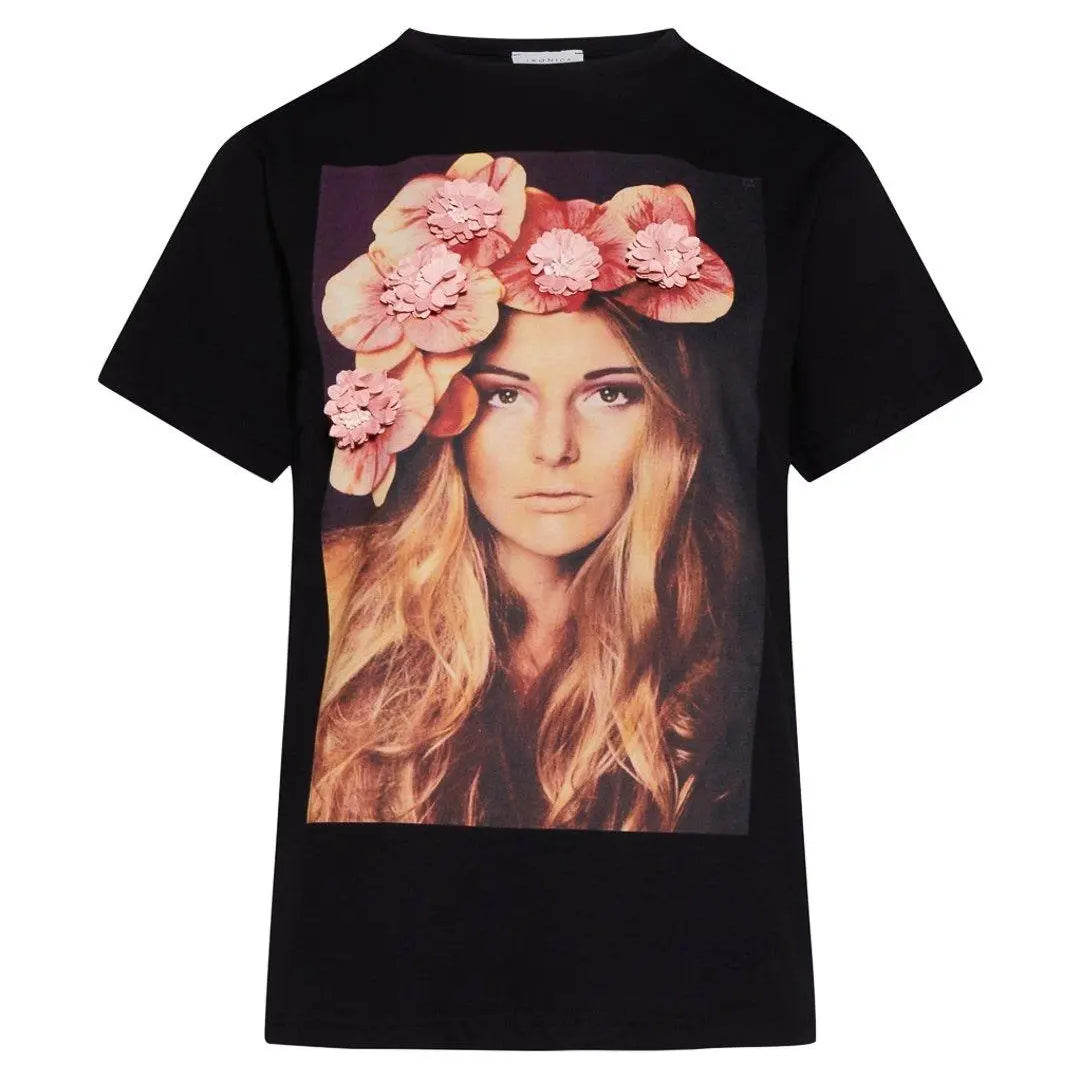 T-shirt stampa woman NERO IRONICA 52