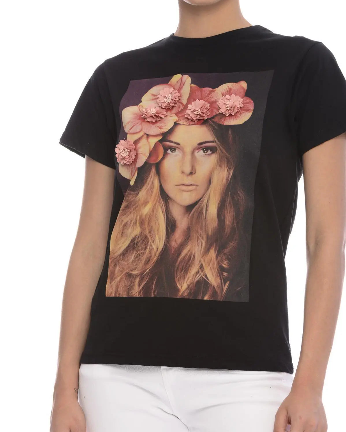 T-shirt stampa woman NERO IRONICA