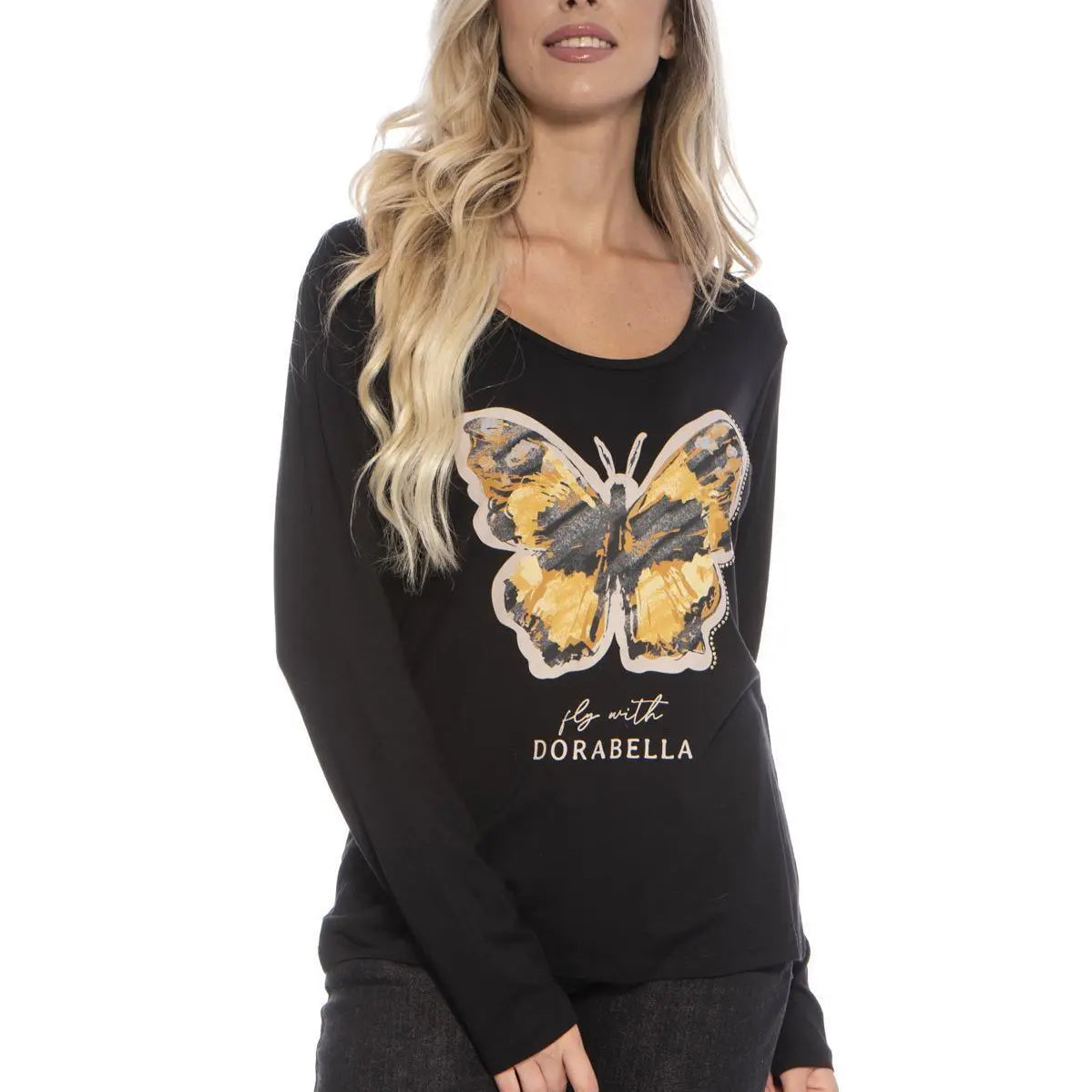T shirt stampata NERO DORABELLA XL