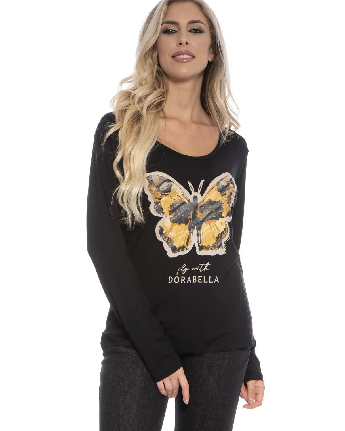 T shirt stampata NERO DORABELLA XL