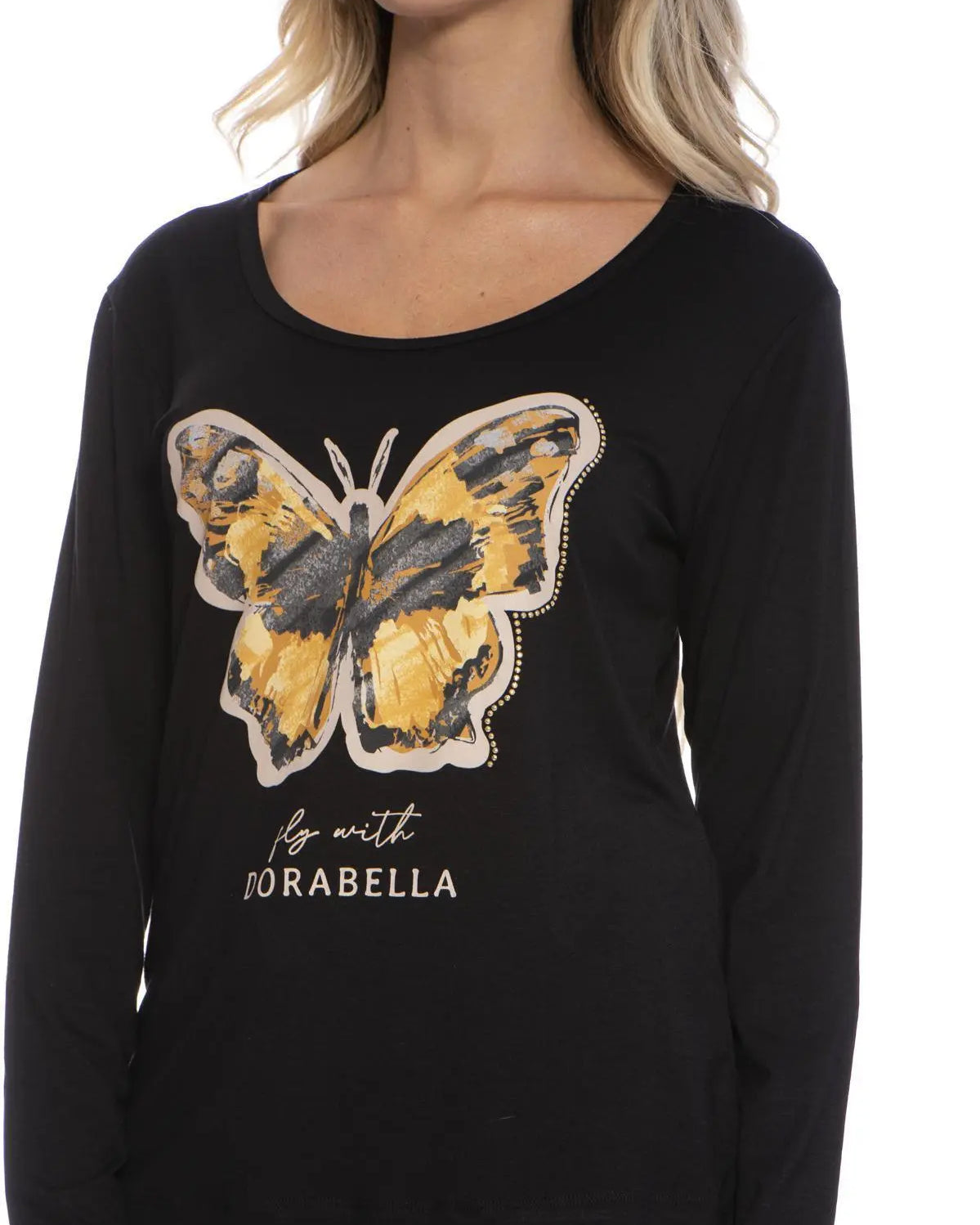 T shirt stampata NERO DORABELLA