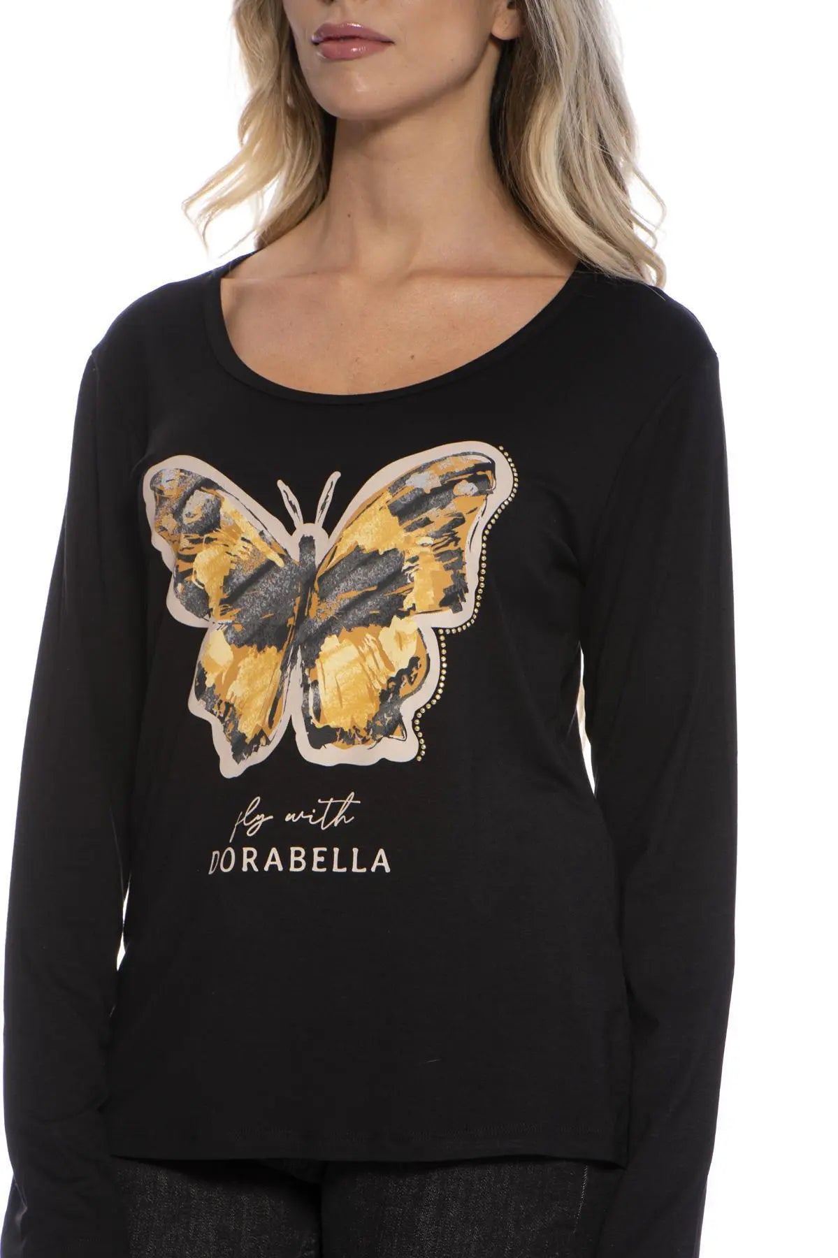 T shirt stampata NERO DORABELLA