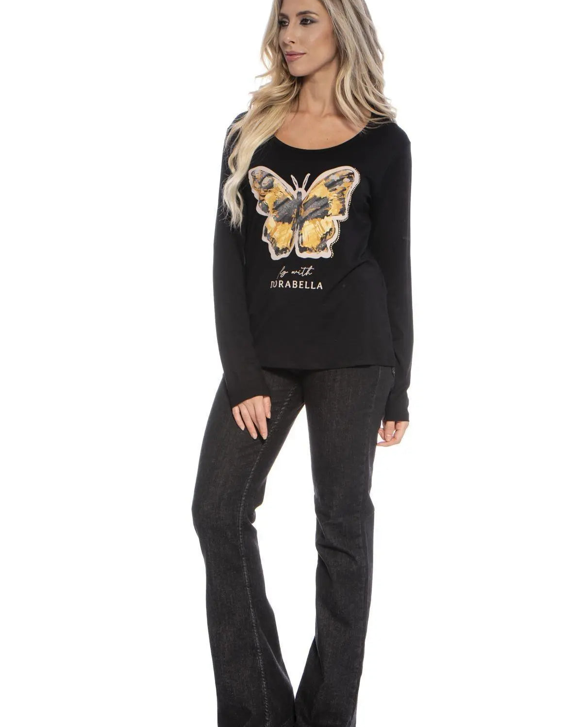 T shirt stampata NERO DORABELLA