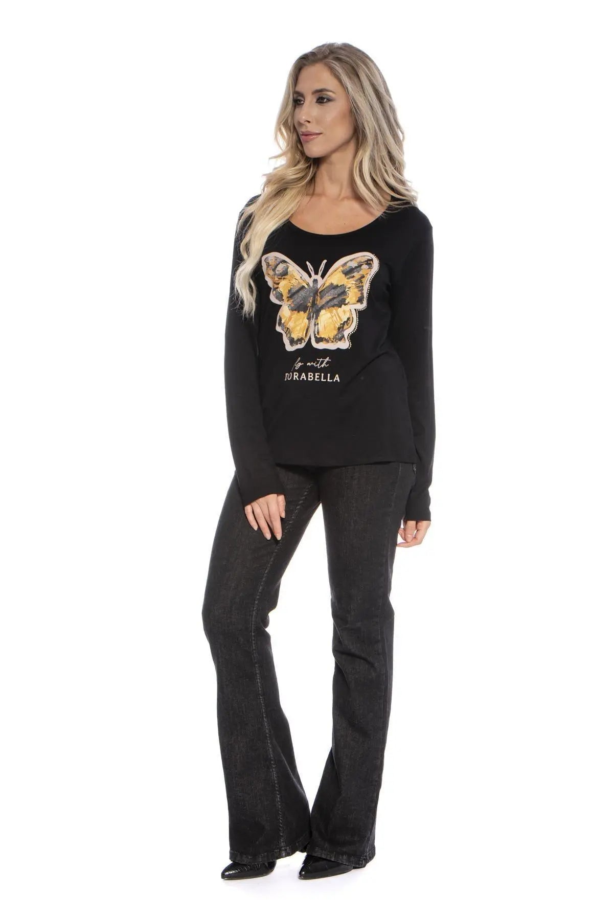 T shirt stampata NERO DORABELLA