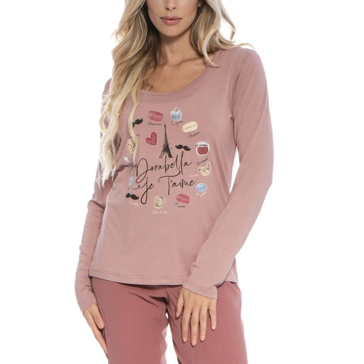 T shirt stampata ROSA ANTICO DORABELLA XL