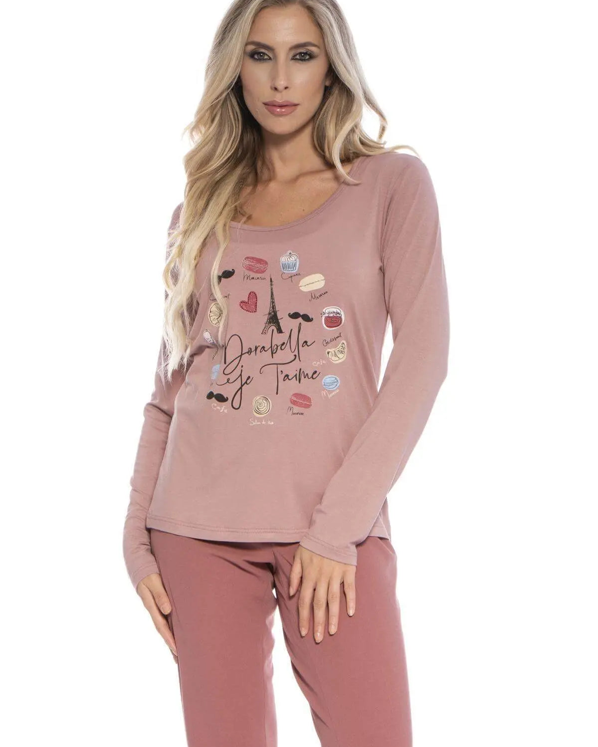 T shirt stampata ROSA ANTICO DORABELLA XL