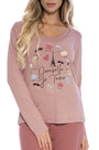T shirt stampata ROSA ANTICO DORABELLA