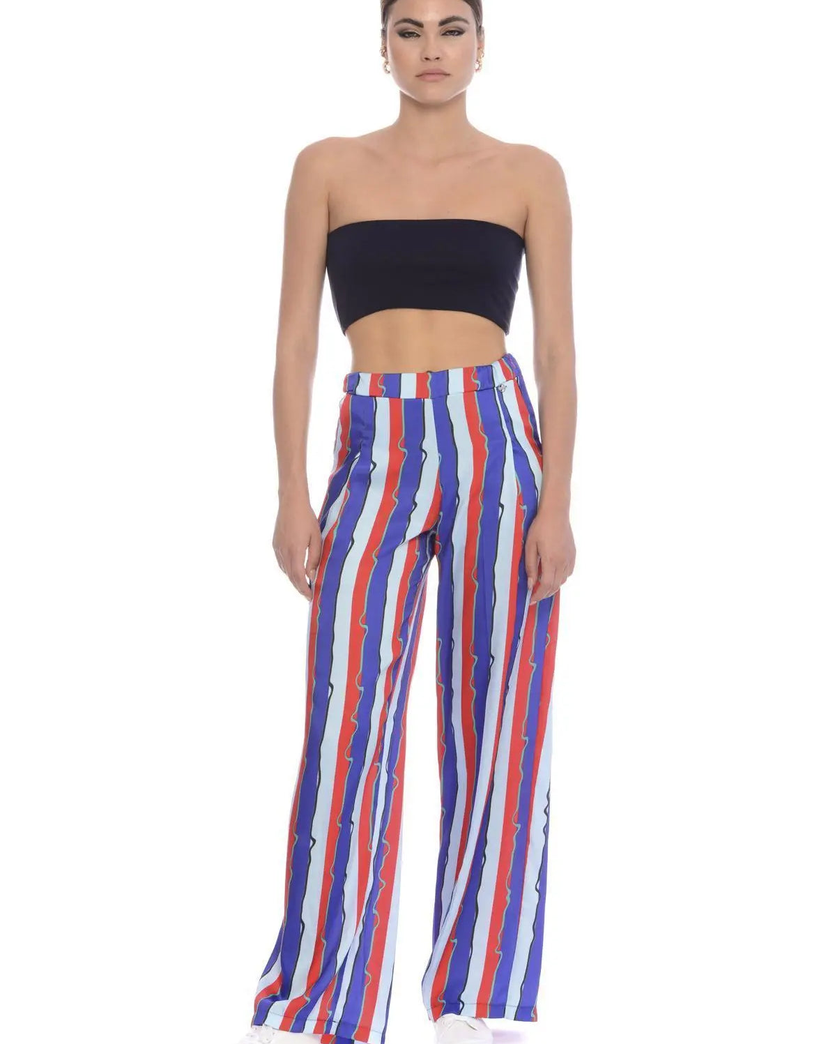 Top basic BLU-NAVY IRONICA