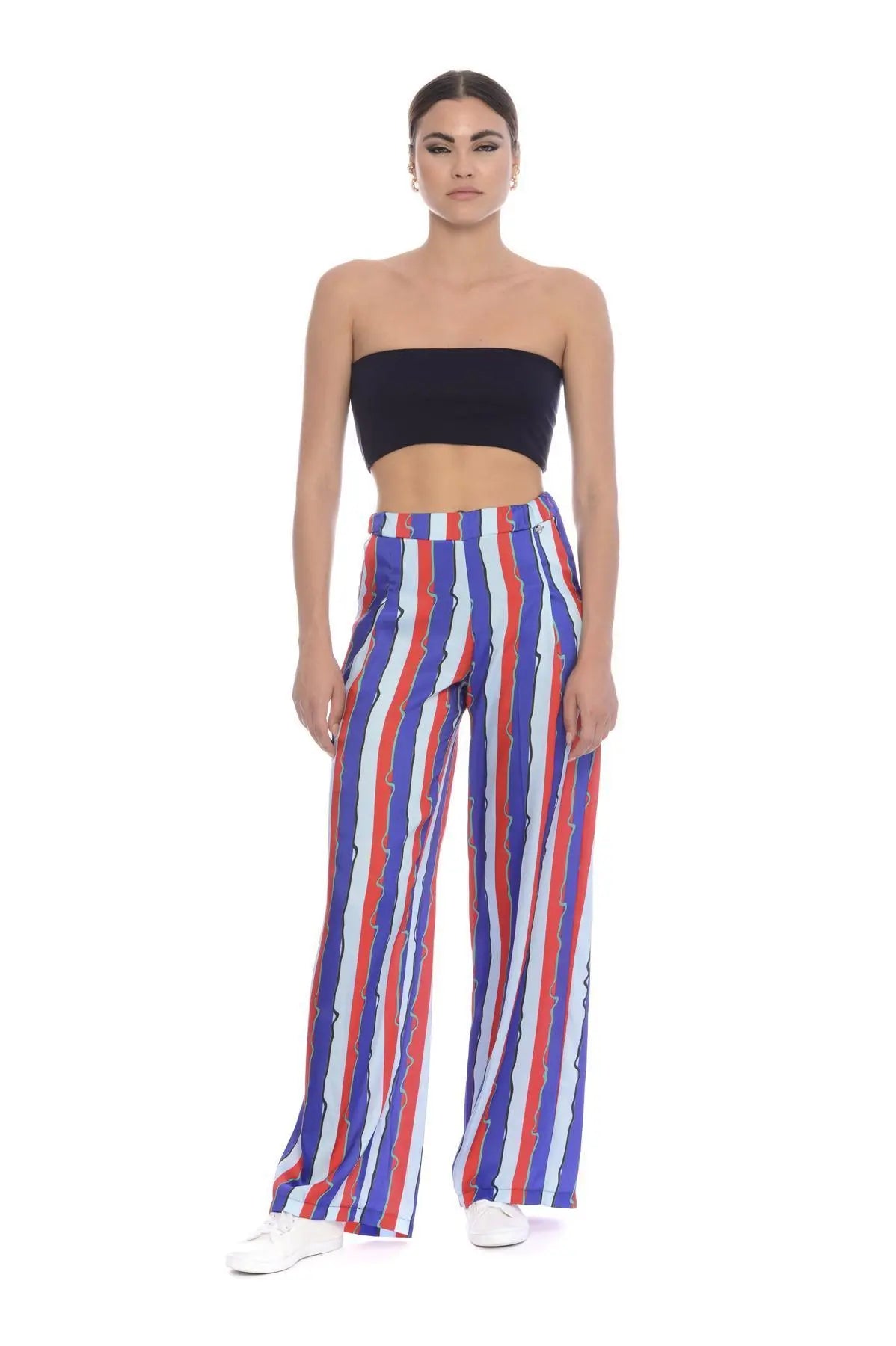 Top basic BLU-NAVY IRONICA