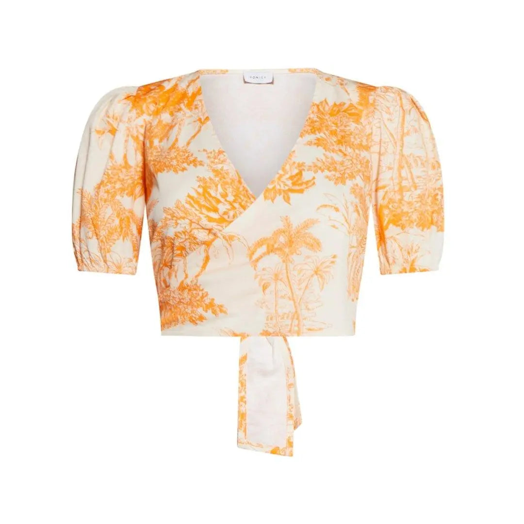 Top crop LIGHT BEIGE - ARANCIONE IRONICA L