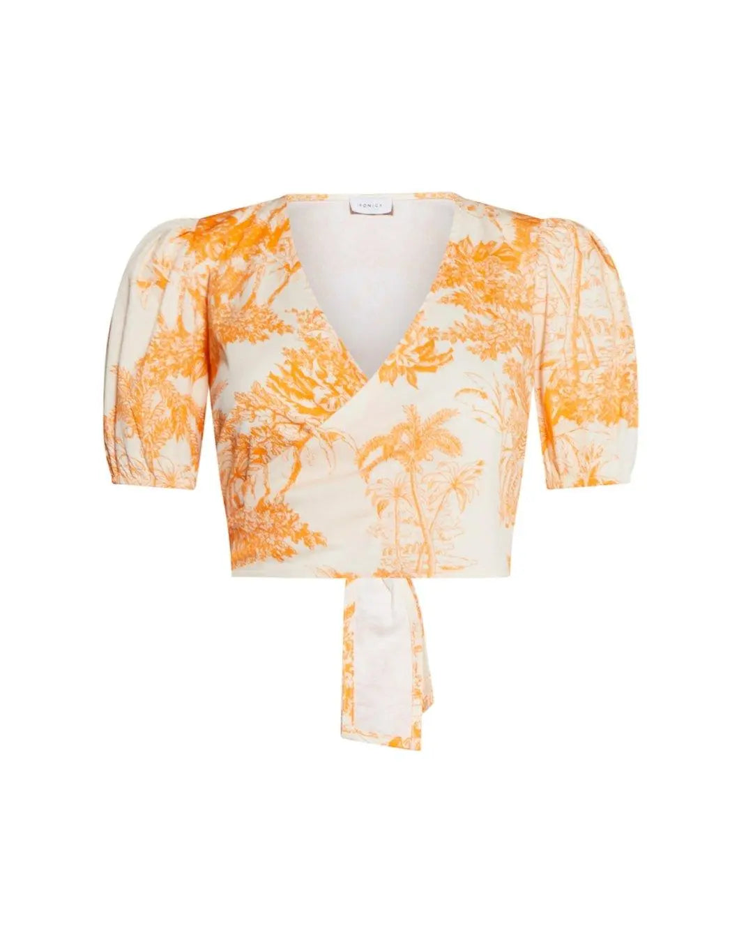 Top crop LIGHT BEIGE - ARANCIONE IRONICA L