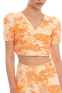 Top crop LIGHT BEIGE - ARANCIONE IRONICA