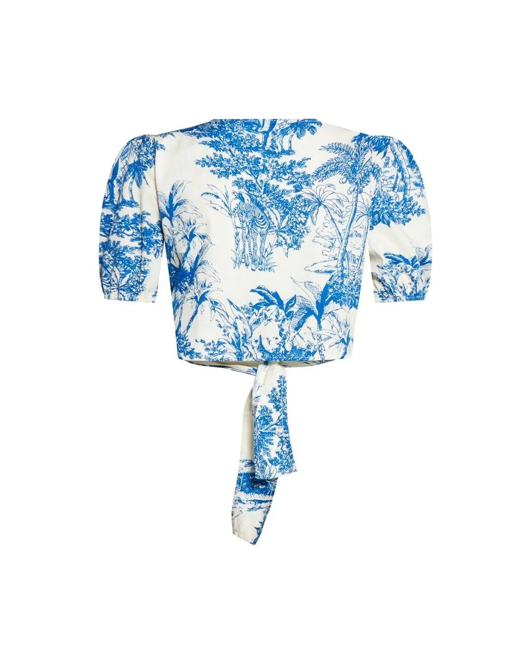 Top crop LIGHT BEIGE - BLU IRONICA