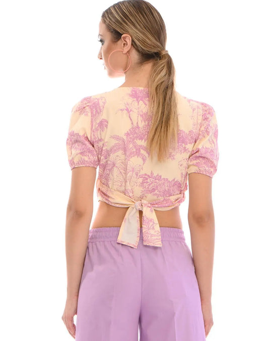 Top crop LIGHT BEIGE - LILLA IRONICA