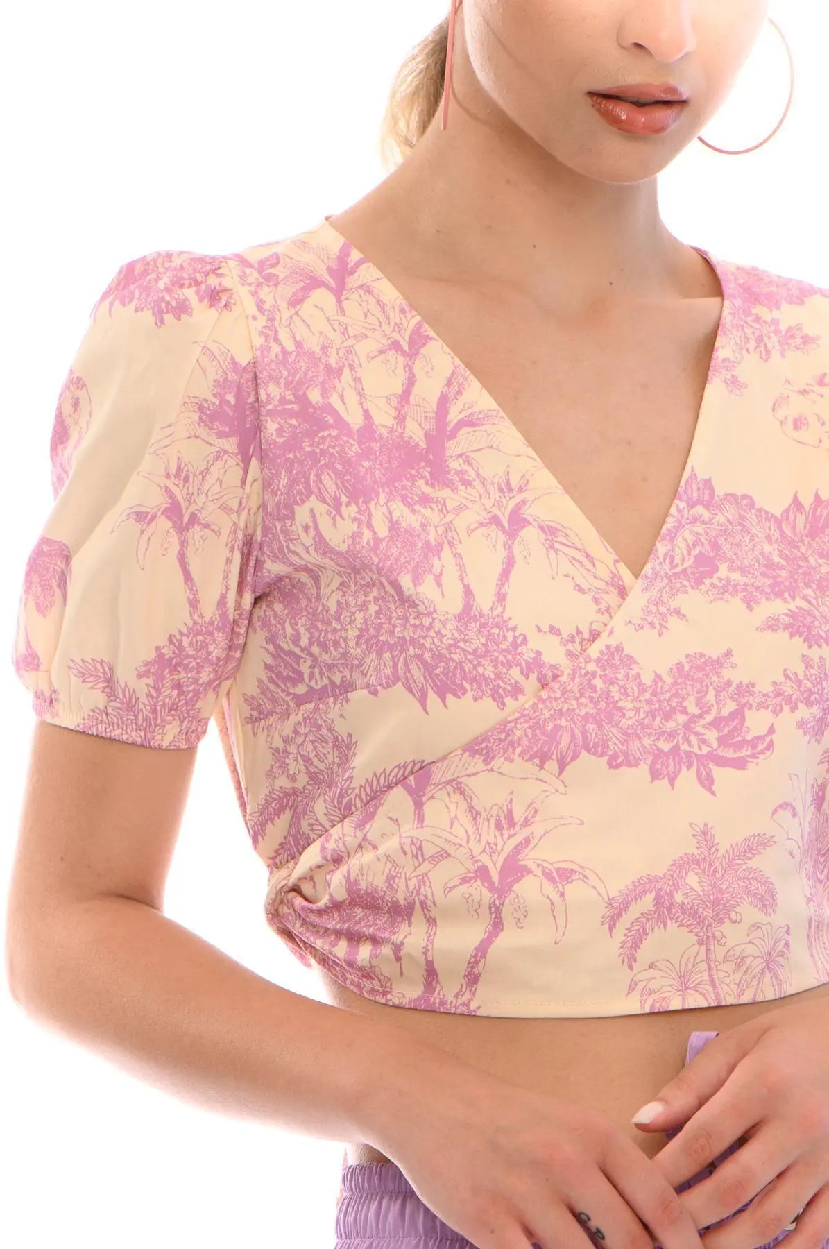 Top crop LIGHT BEIGE - LILLA IRONICA