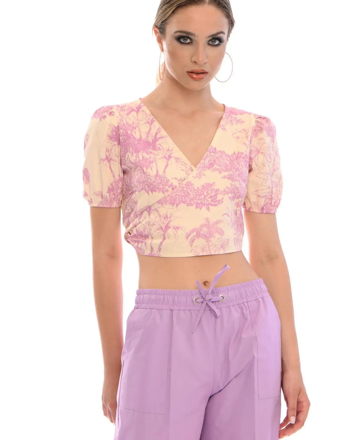 Top crop LIGHT BEIGE - LILLA IRONICA