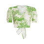 Top crop LIGHT BEIGE - VERDE PISTACCHIO IRONICA L