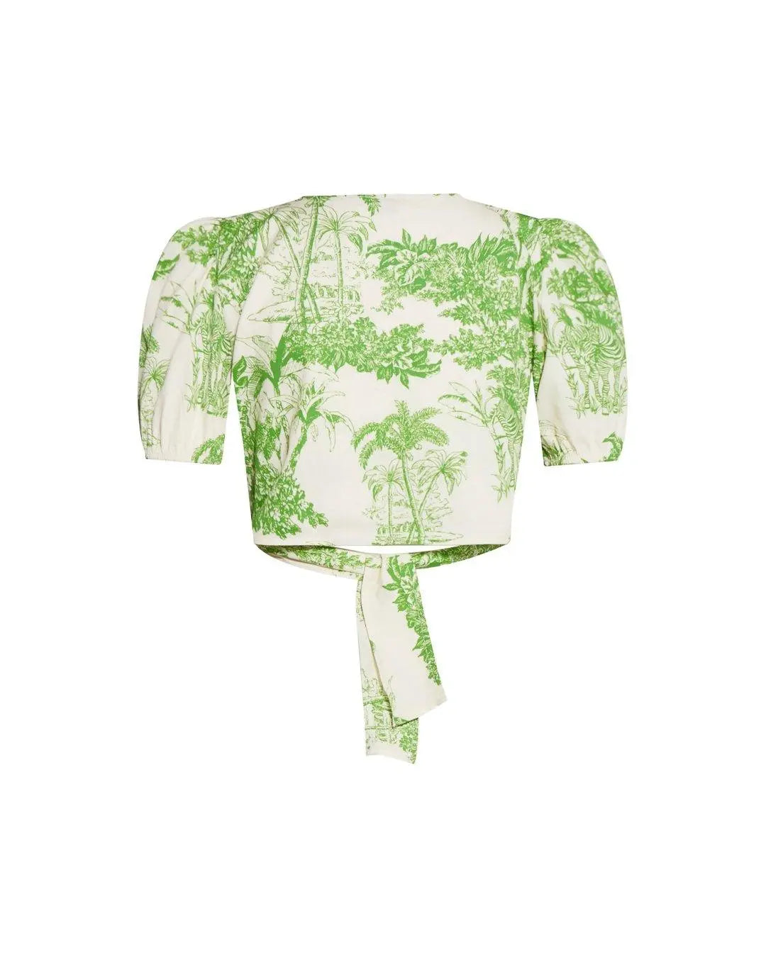 Top crop LIGHT BEIGE - VERDE PISTACCHIO IRONICA