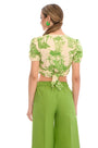 Top crop LIGHT BEIGE - VERDE PISTACCHIO IRONICA