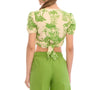 Top crop LIGHT BEIGE - VERDE PISTACCHIO IRONICA