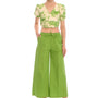 Top crop LIGHT BEIGE - VERDE PISTACCHIO IRONICA