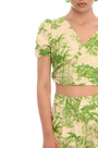 Top crop LIGHT BEIGE - VERDE PISTACCHIO IRONICA