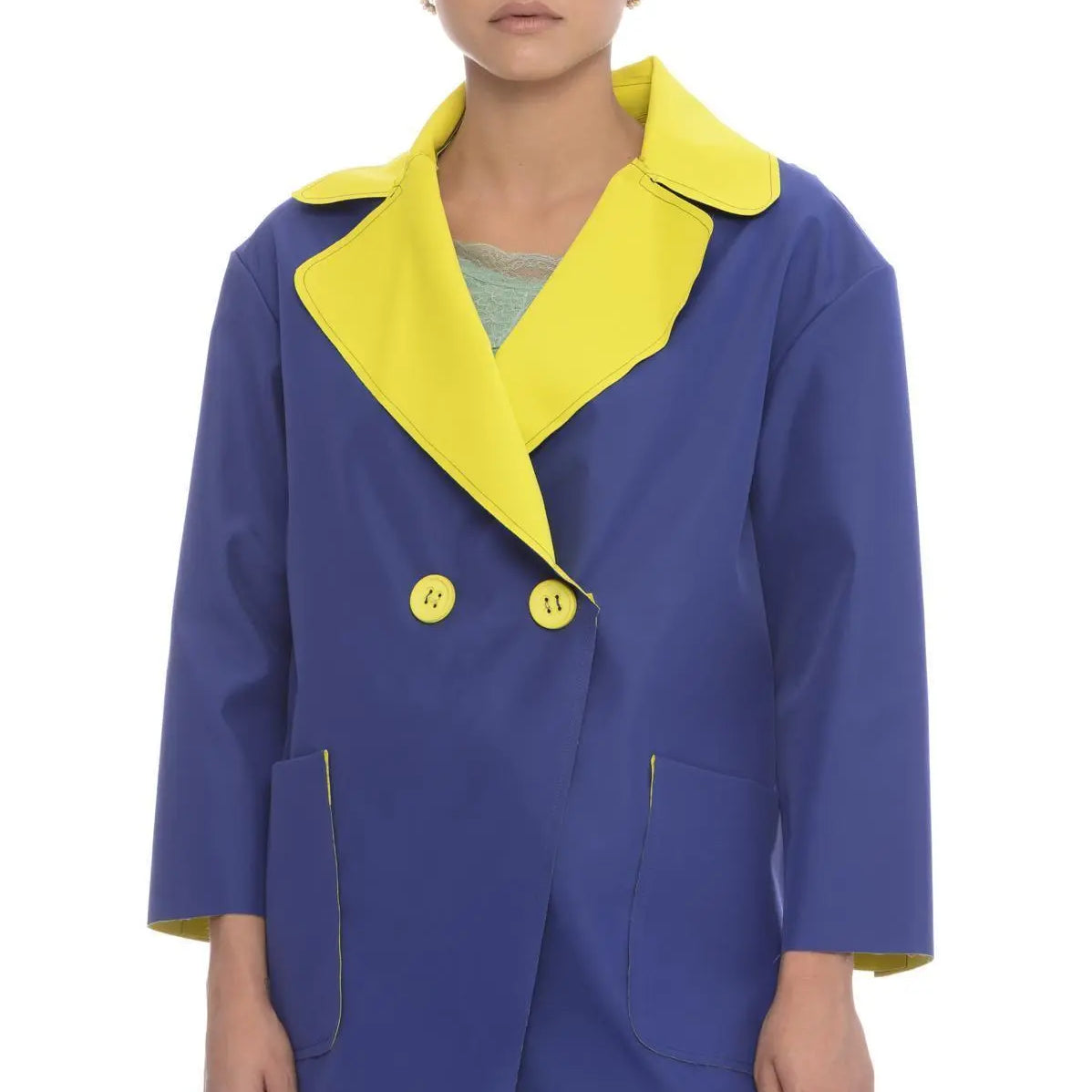 Trench BLU-GIALLO IRONICA