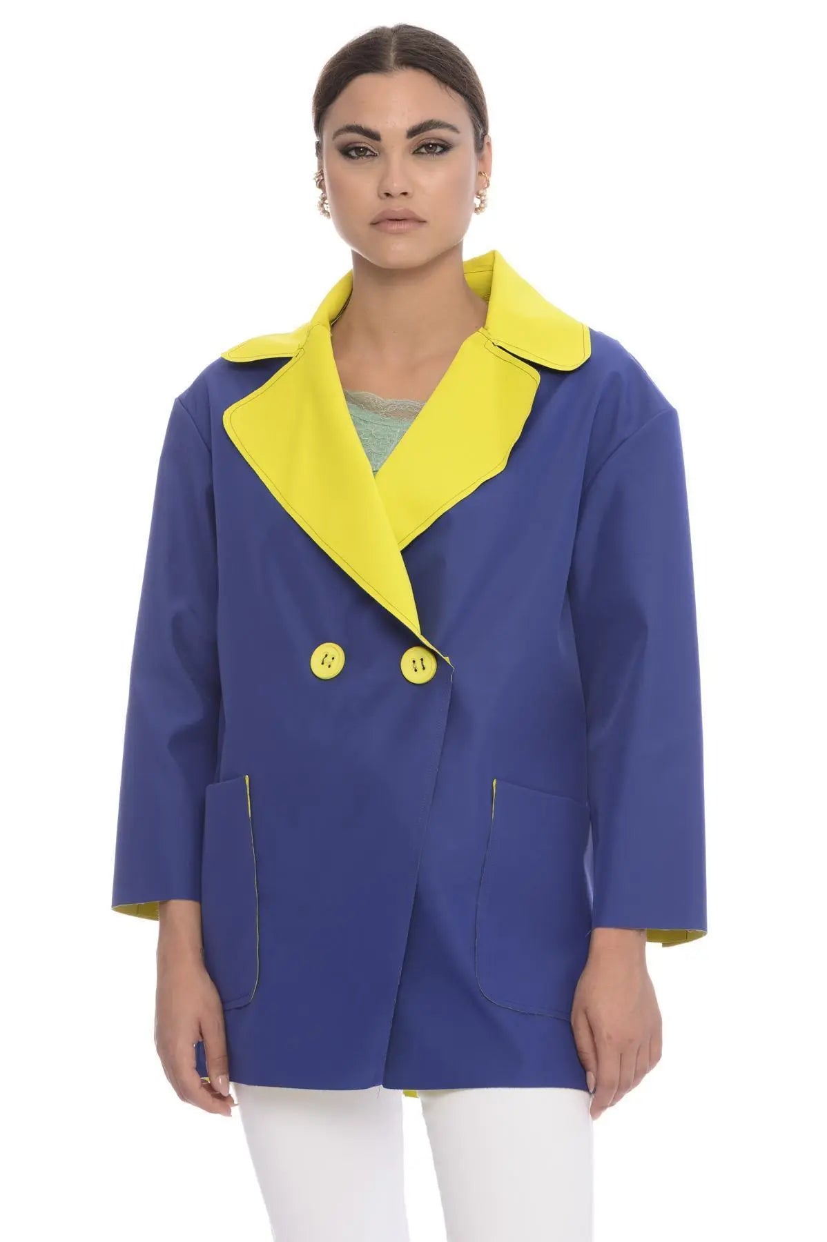 Trench BLU-GIALLO IRONICA