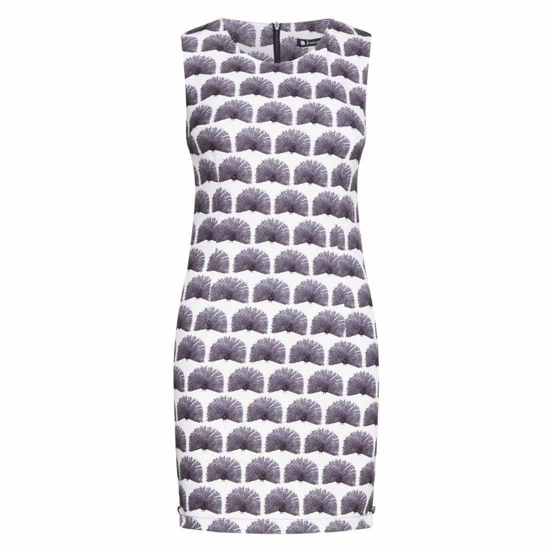 Tubino fantasia pavone BIANCO-NERO IRONICA 50