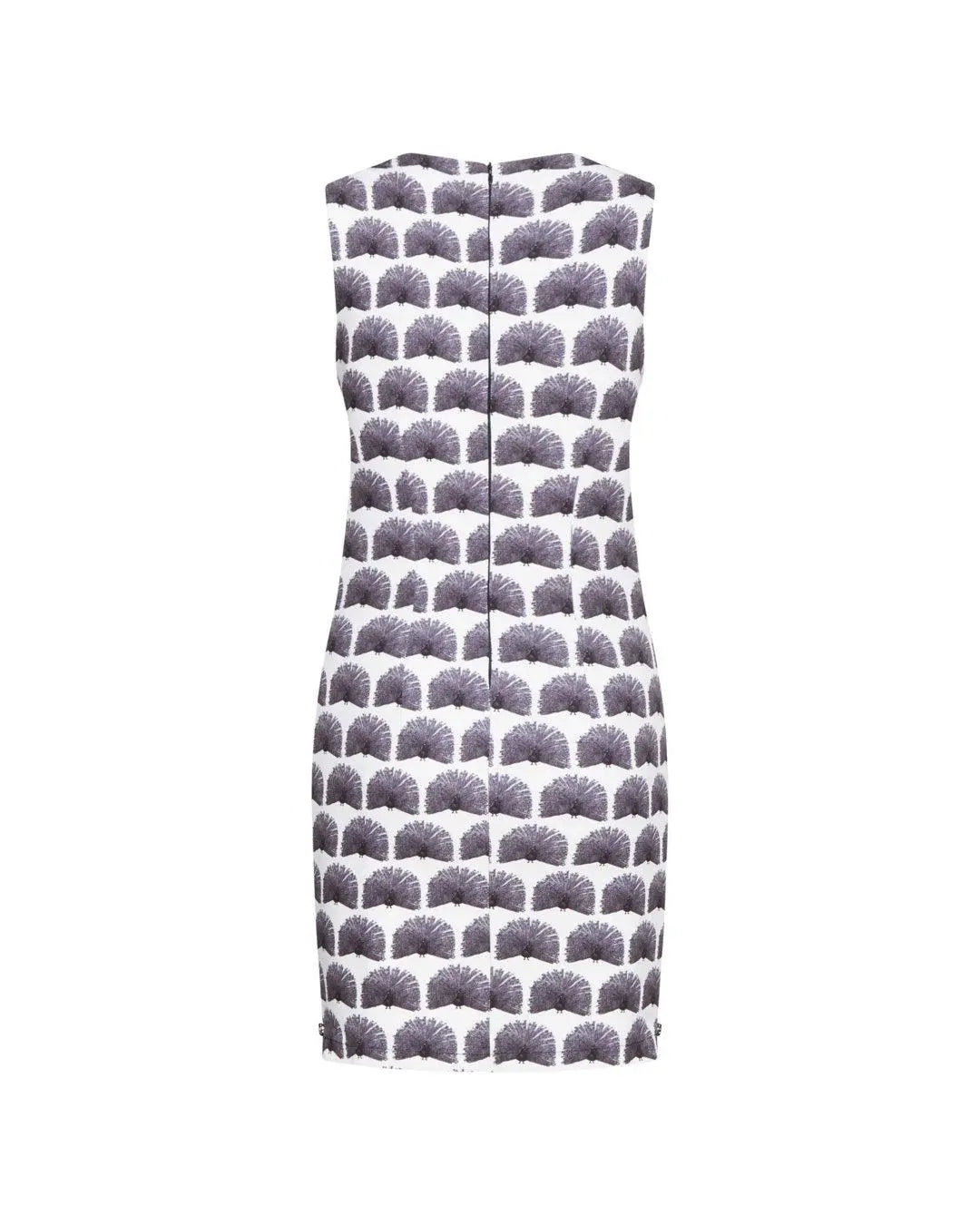 Tubino fantasia pavone BIANCO-NERO IRONICA