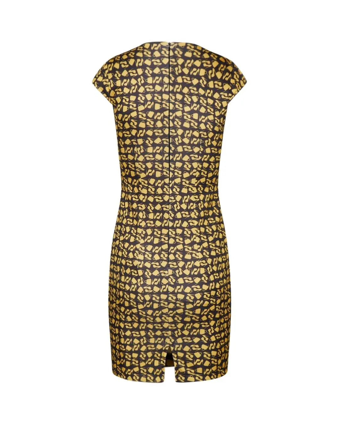 Tubino stampa fashion NERO-OCRA IRONICA