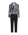Tuta fantasia foglie NERO-BIANCO IRONICA XL