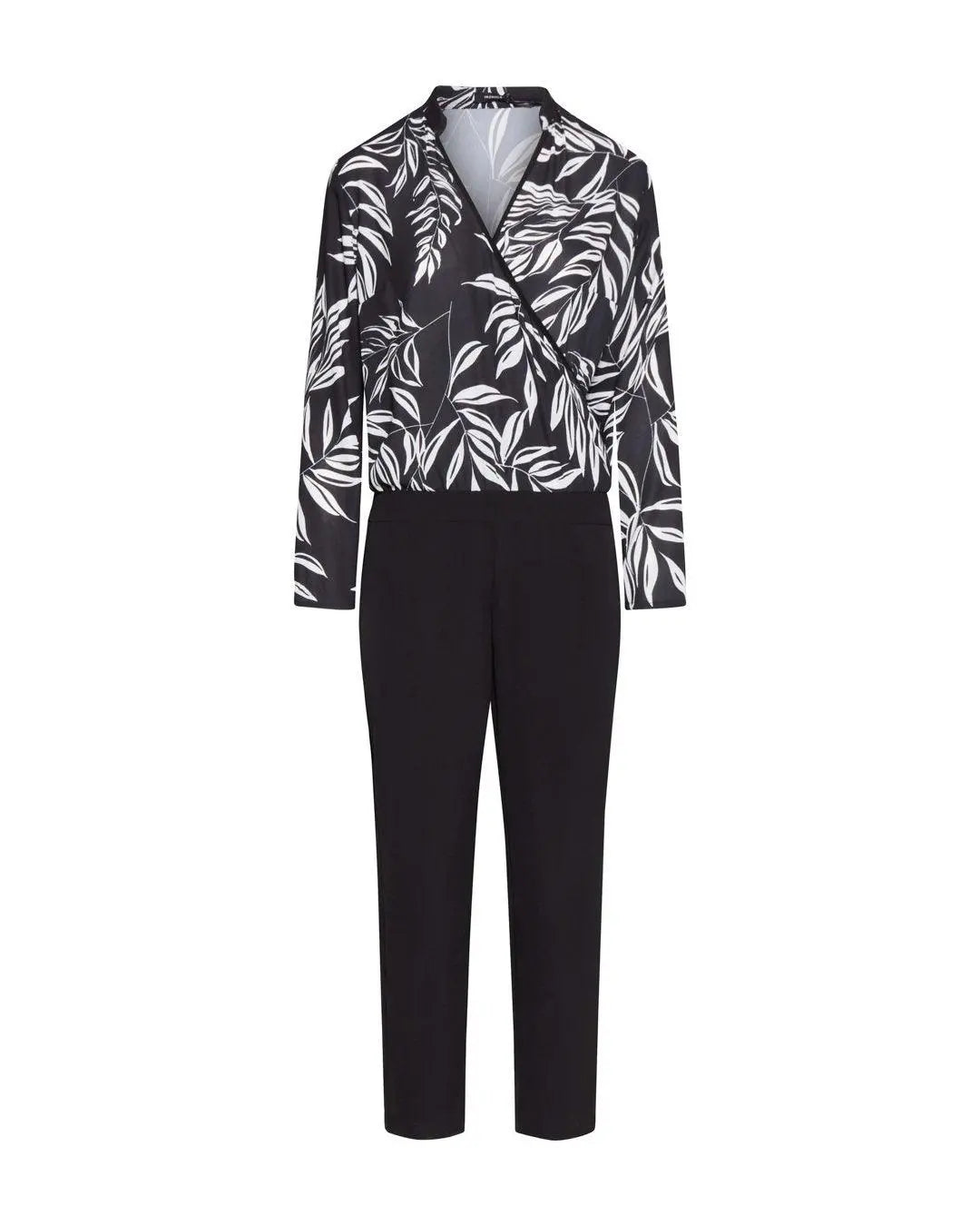 Tuta fantasia foglie NERO-BIANCO IRONICA XL