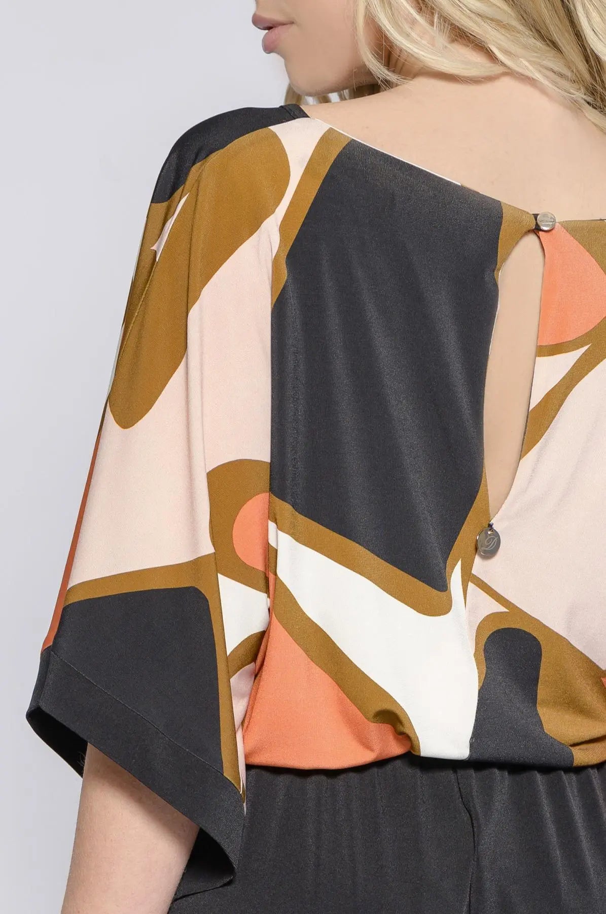 Tuta kimono fantasia NERO-ARANCIO DORABELLA