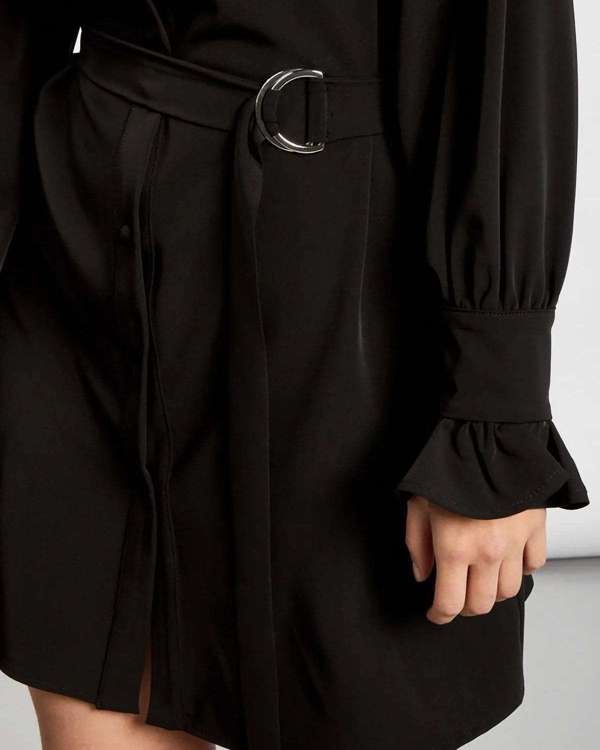 Vestito mini con cintura NERO IRONICA